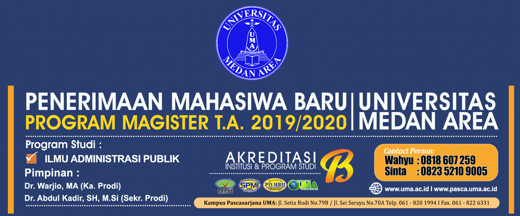 Pendaftaran Mahasiswa Baru Program Magister (S2) Ilmu Administrasi ...